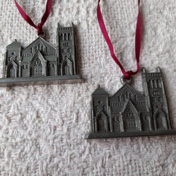 Vintage Aitkens Pewter Christmas Ornaments Zion United Church Kitchener 1999 - Picture 3 of 8